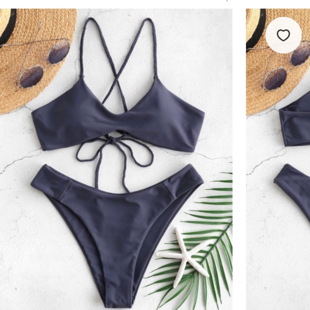 Pack of 2 bikini sets 🌺💕 white + grey